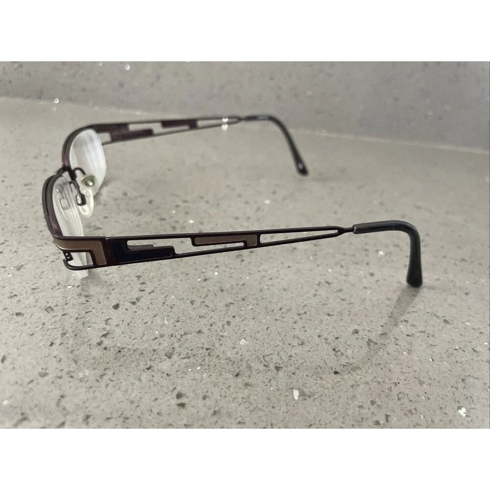 CEN ADP016 Eyeglasses 48-17-130 FRAMES ONLY BLK CEN Half Rim Purple bronze